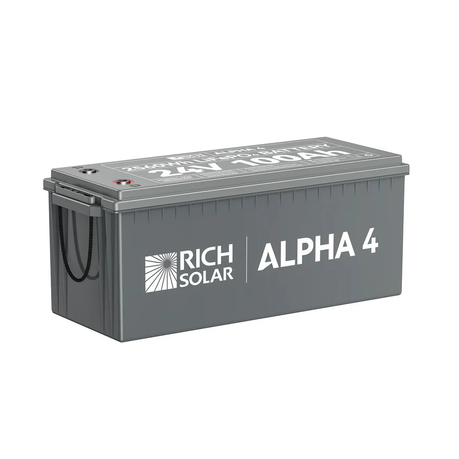 Rich Solar Alpha 4 LiFePO4 24 Volt Lithium Battery (2,560Wh)