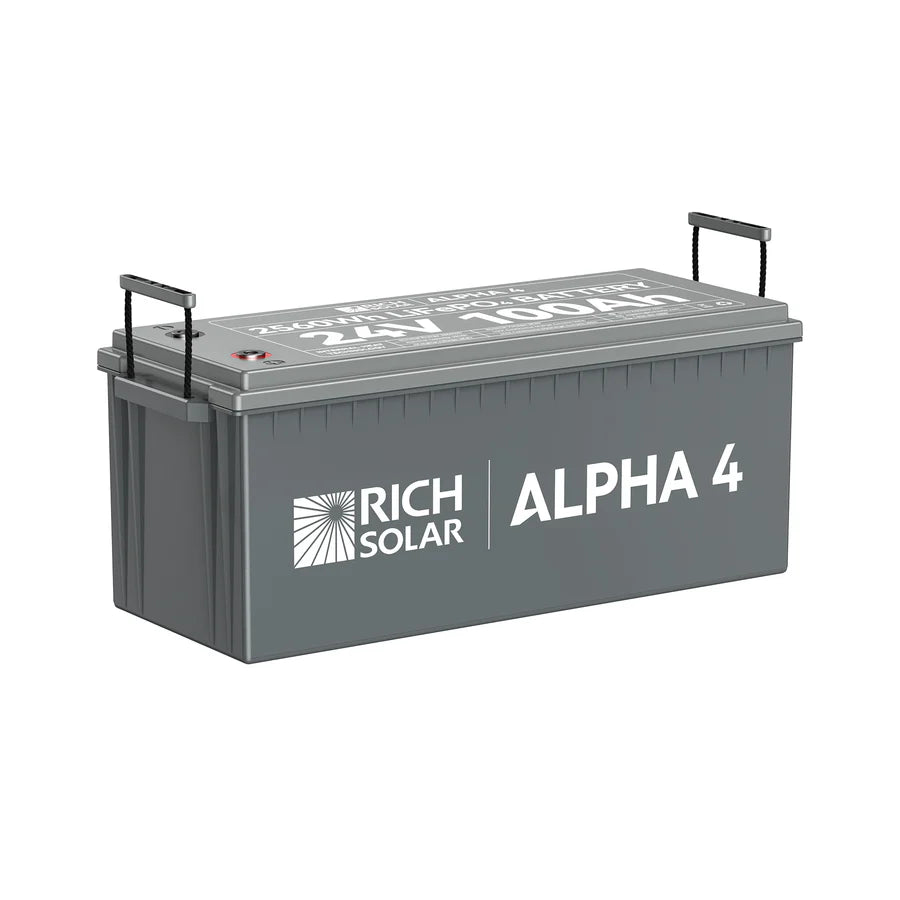 Rich Solar Alpha 4 LiFePO4 24 Volt Lithium Battery (2,560Wh)