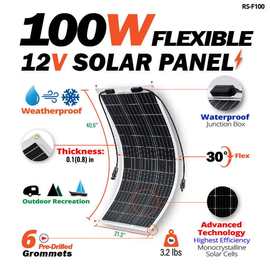 Rich Solar MEGA 100 - 100W 12V Flexible Solar Panel - Image 5