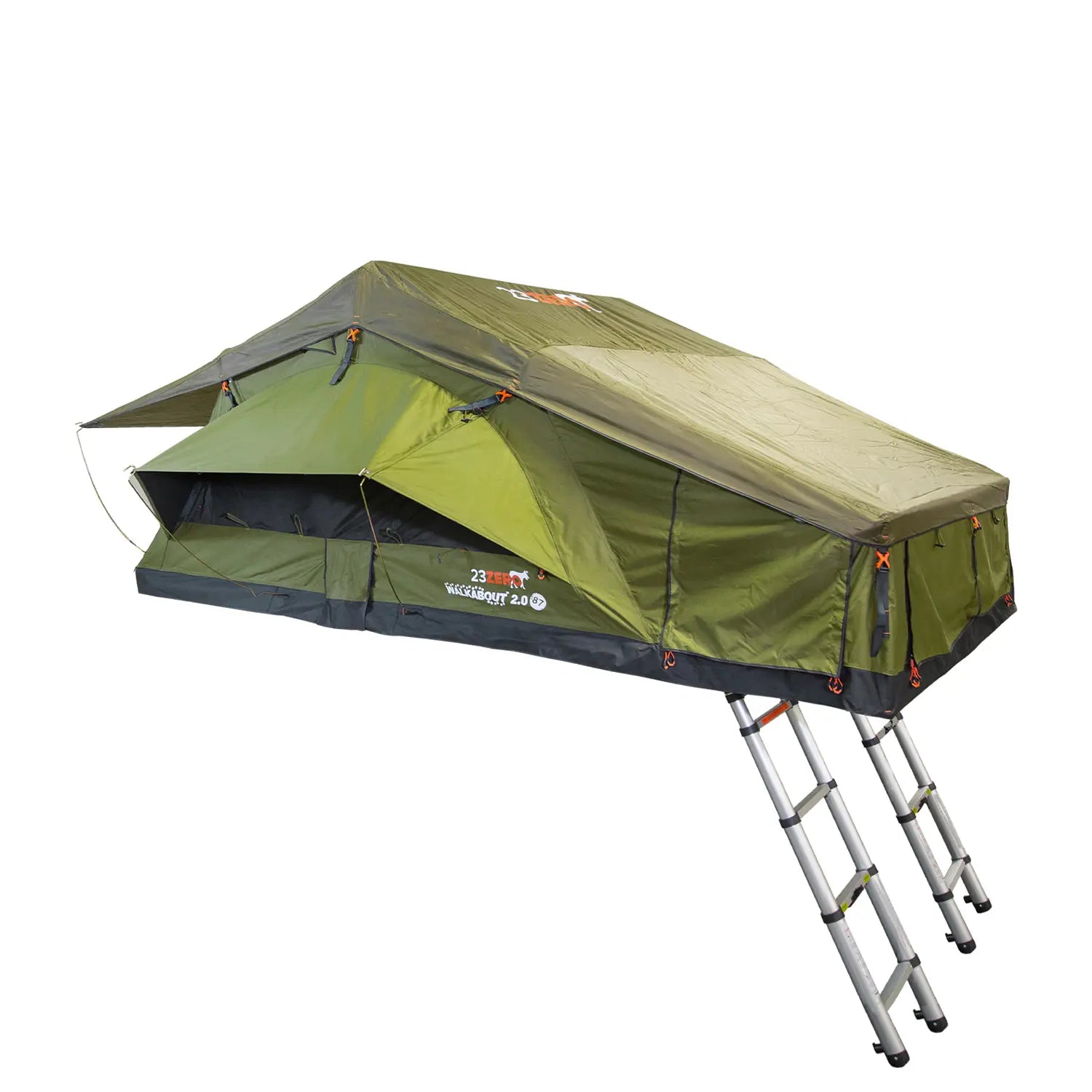 23Zero Walkabout 87 2.0 Softshell Rooftop Tent – 6 Person All Season w/ Heater/Cooler Port
