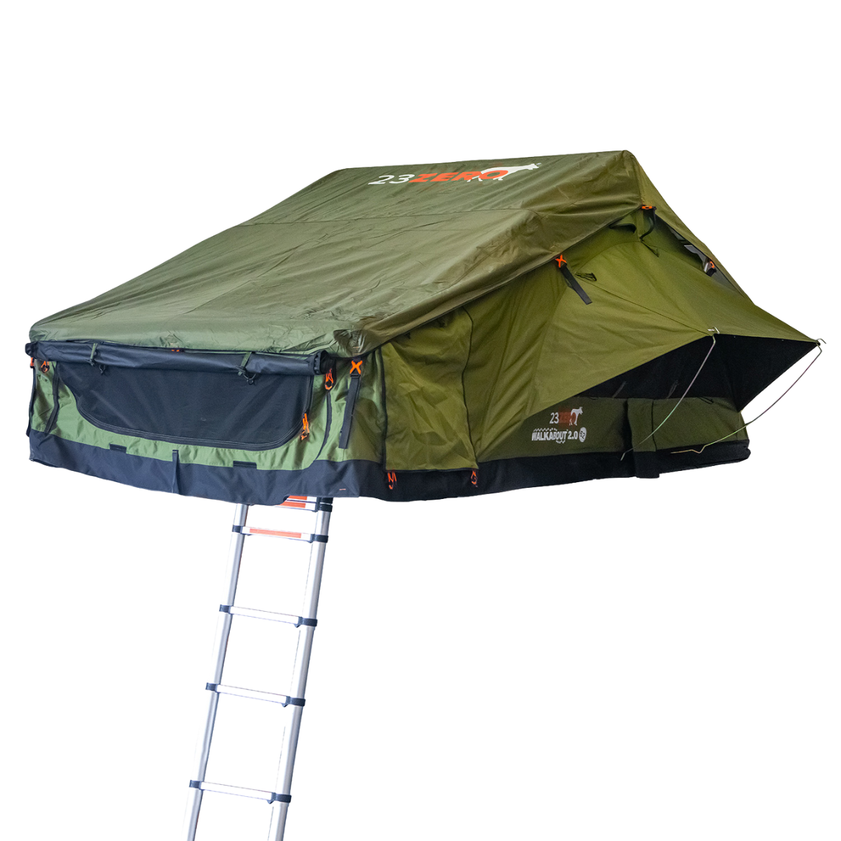 23Zero Walkabout 72 2.0 Softshell Rooftop Tent – 4 Person All Season w/ Heater/Cooler Port