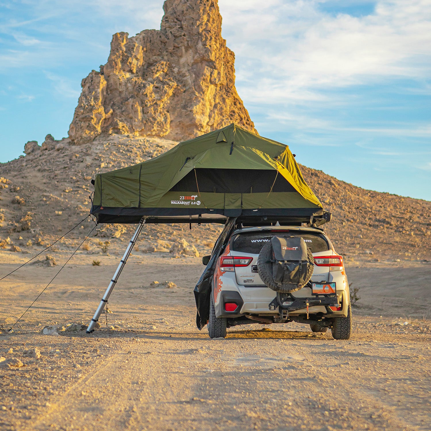 23Zero Walkabout 62 2.0 Softshell Rooftop Tent – 3+ Person All Season w/ Heater/Cooler Port
