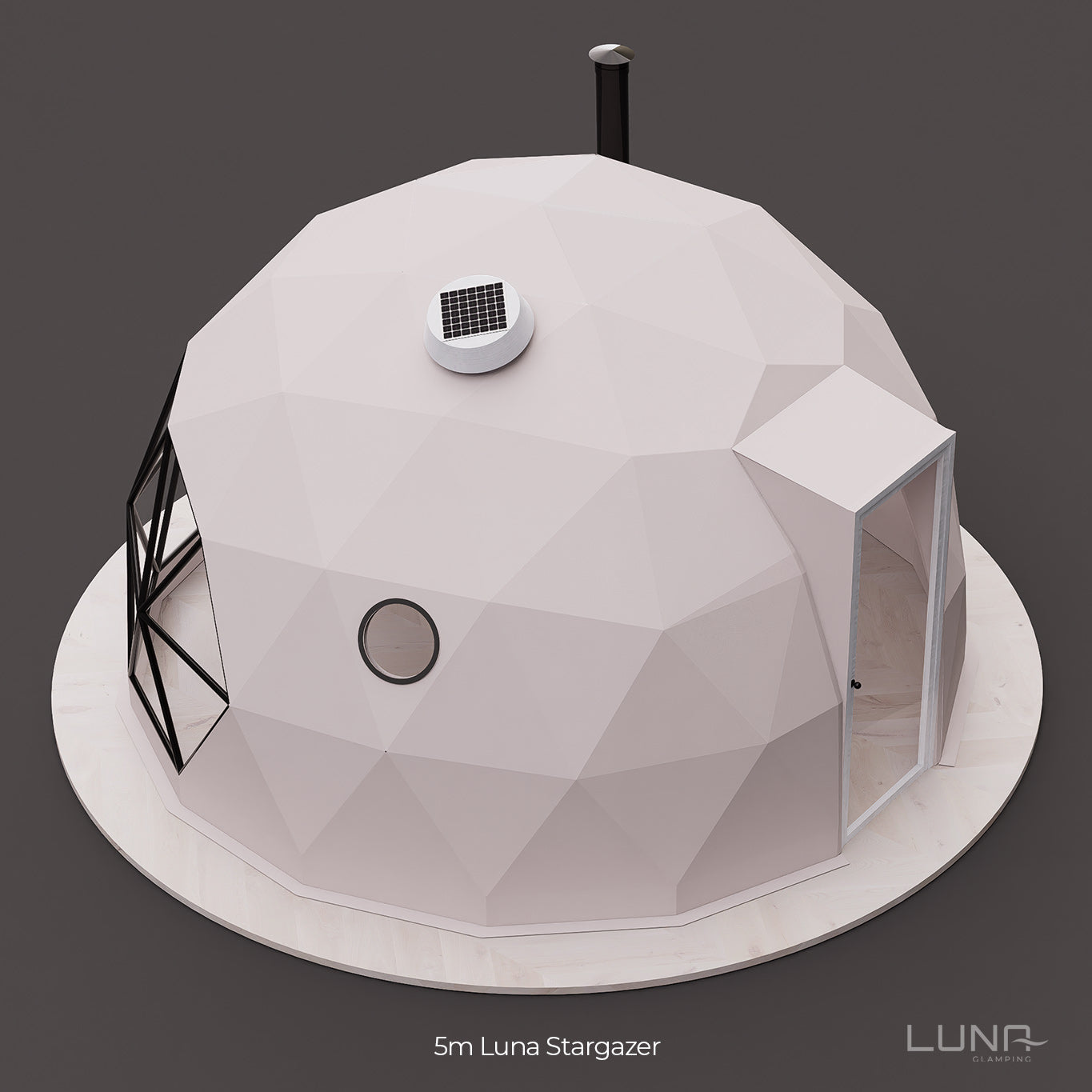 Luna 5m Stargazer Element – Preconfigured Geodesic Dome – 211 Sq Ft