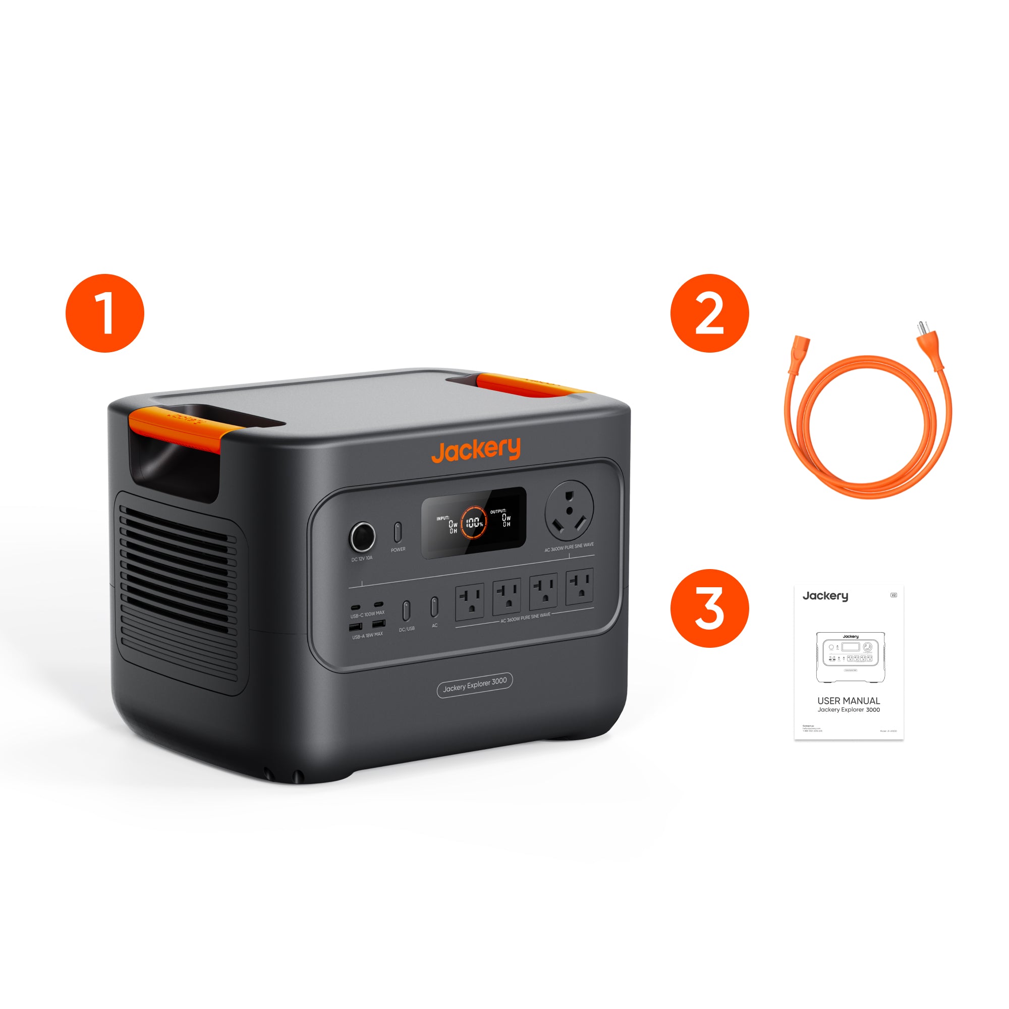 Jackery Explorer 3000 v2 Portable Power Station (3070Wh)