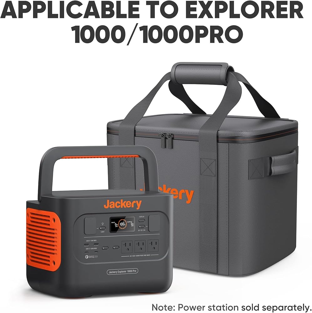 Jackery Medium Carrying Case Bag (Storage for Mid-Size Portable Power Stations and Accessories)