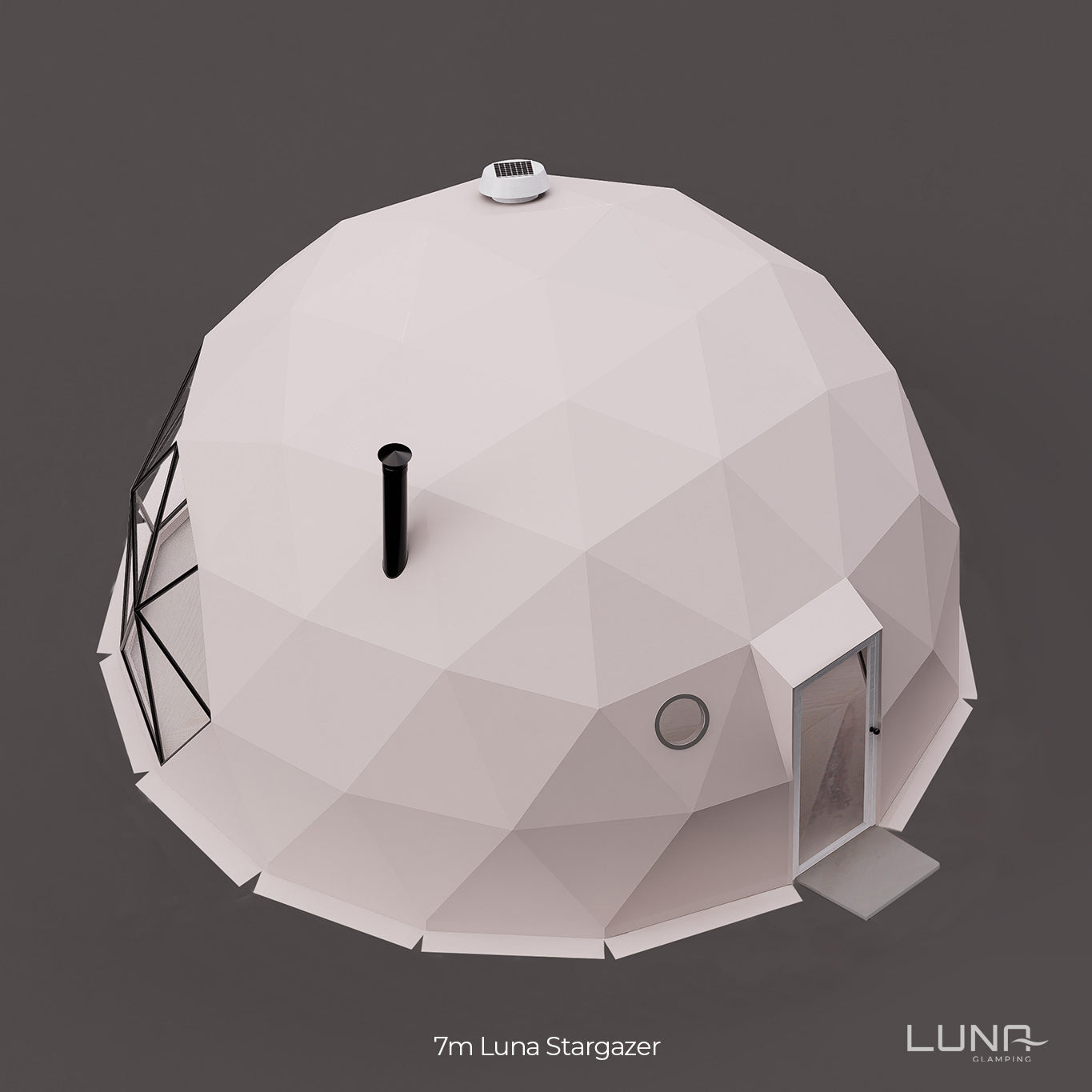 Luna 7m Stargazer Element – Preconfigured Geodesic Dome – 415 Sq Ft