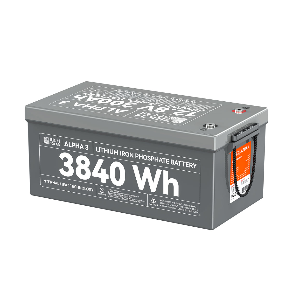 Rich Solar Alpha 3 LiFePO4 12 Volt Lithium Battery (3,600Wh) - Image 6