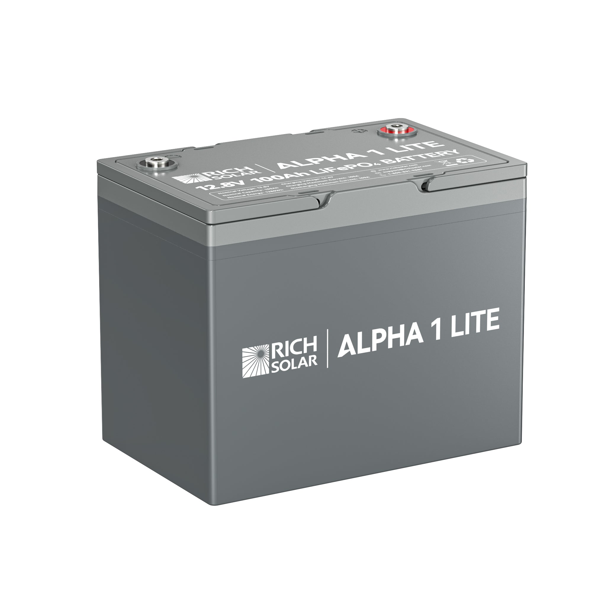 Rich Solar Alpha 1 LITE LiFePO4 12 Volt Lithium Battery (1,280Wh)