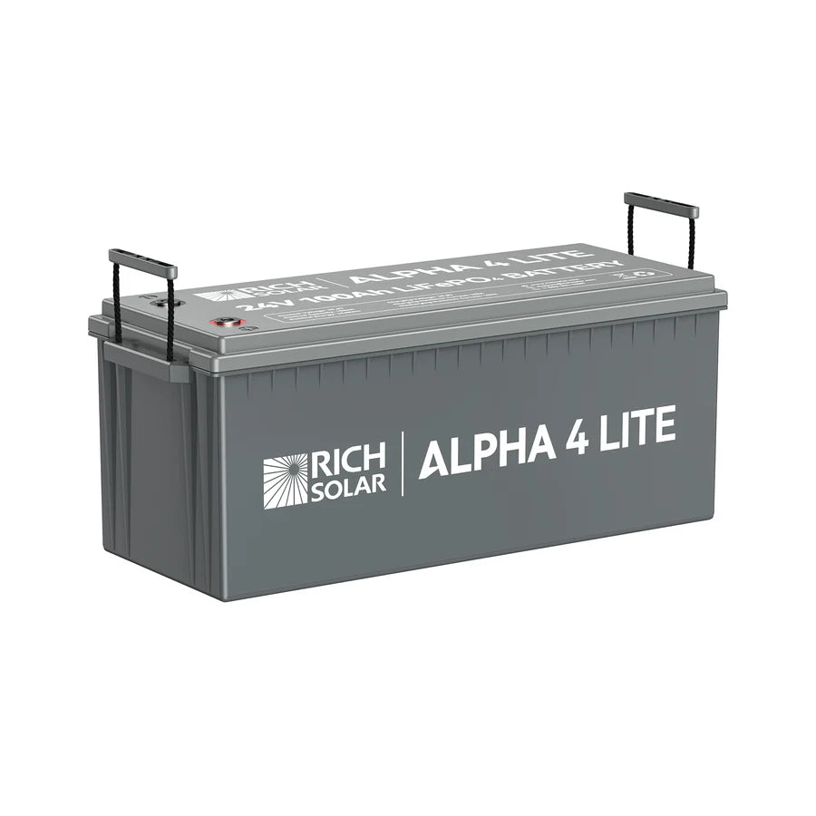 Rich Solar Alpha 4 LITE LiFePO4 24 Volt Lithium Battery (2,560Wh)