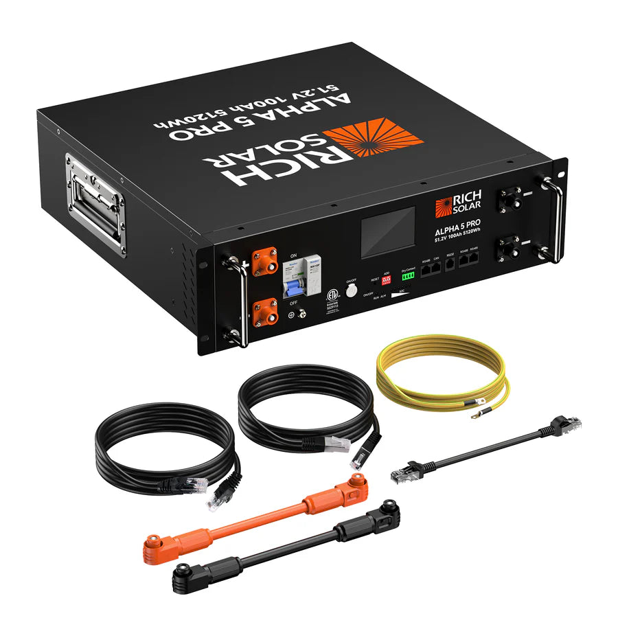 Rich Solar Alpha 5 PRO Heating LiFePO4 48 Volt Lithium Battery (5,120Wh)