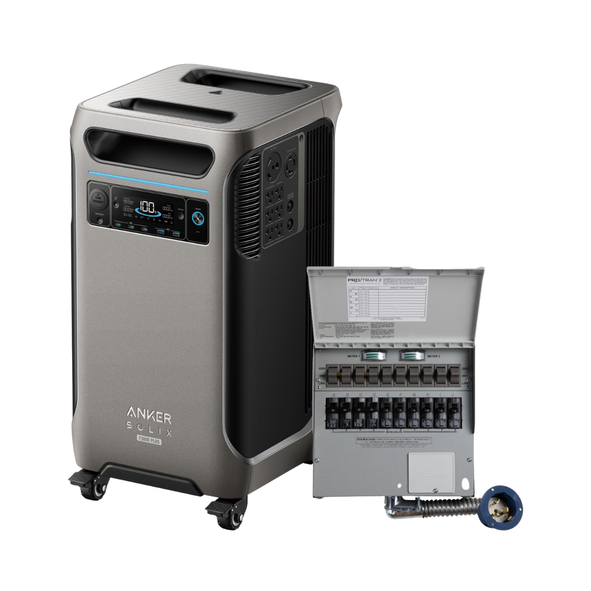 Anker SOLIX F3800 Plus Power Station (3840Wh) + 50A Transfer Switch