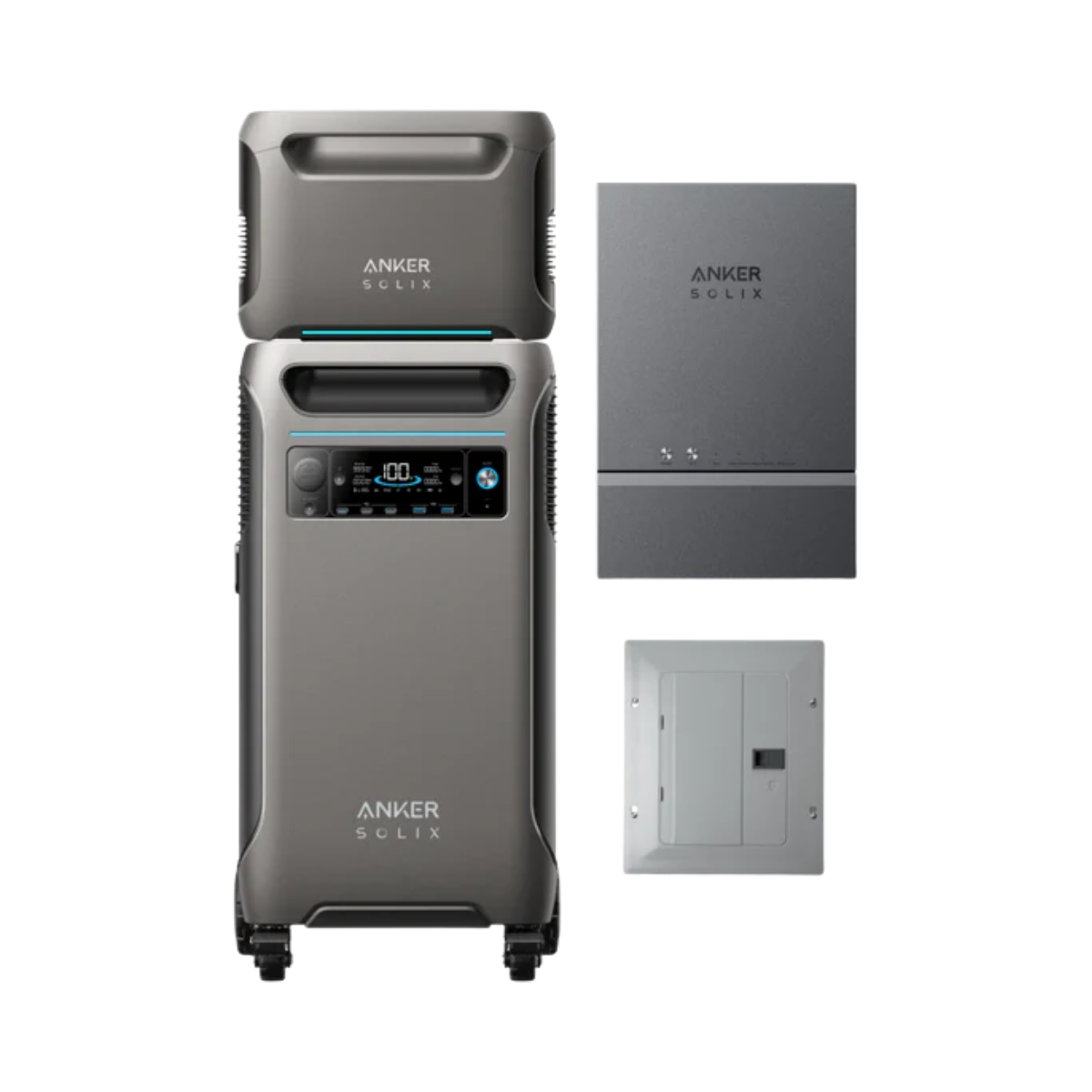 Anker SOLIX F3800 Power Station (3840Wh) + Expansion Battery (3840Wh) + Home Power Panel + Subpanel