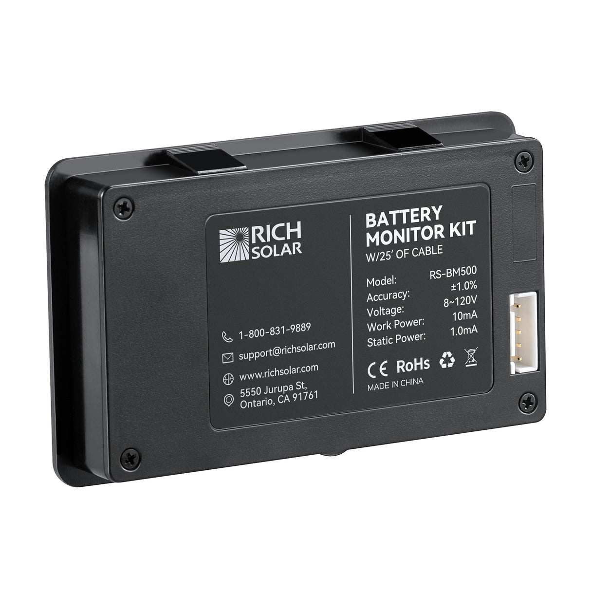 Rich Solar 500 Amp Battery Monitor with Shunt | 8~120V 500A Battery Monitor with Shunt | Accurate Battery Status Monitor - Image 6