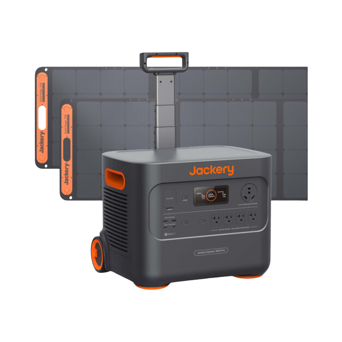Jackery Explorer 3000 Pro Power Station with Two SolarSaga 200W Solar Panels (3037 Wh + 400 W)