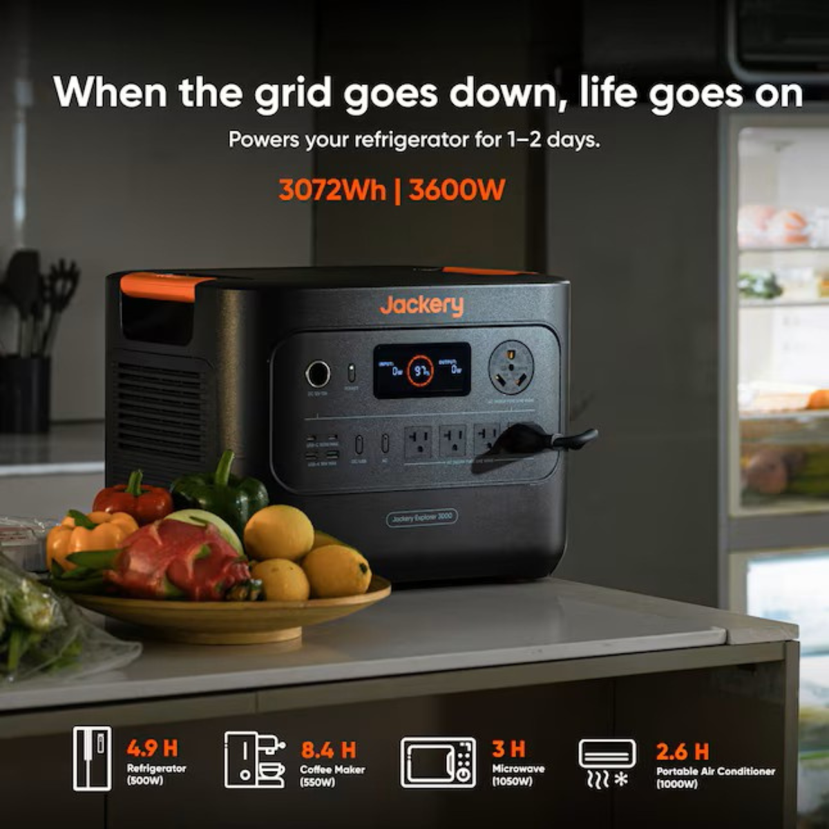 Jackery Explorer 3000 v2 Portable Power Station (3070Wh) + 2x 200W Solar Panels