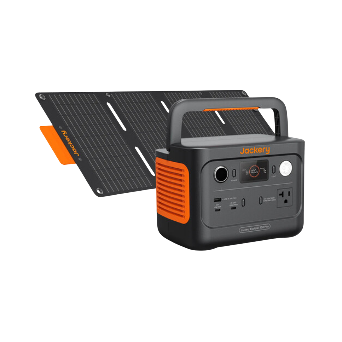 Jackery Explorer 300 Plus Power Station with SolarSaga 40W Mini Solar Panel (288 Wh + 40 W)