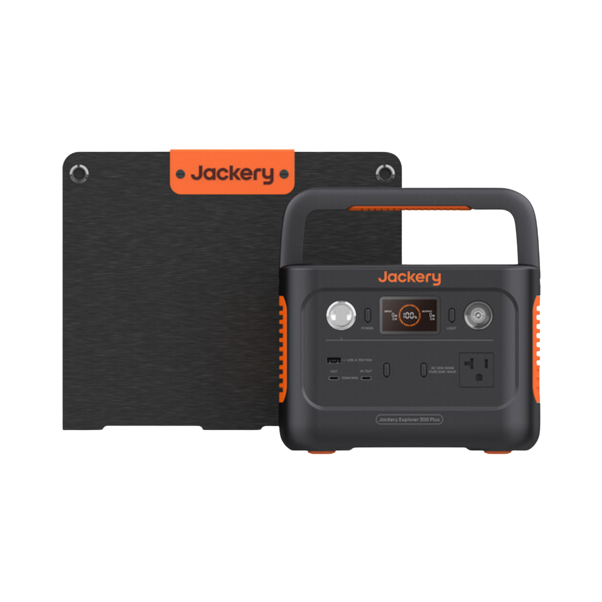 Jackery Explorer 300 Plus Power Station with SolarSaga 40W Mini Solar Panel (288 Wh + 40 W)