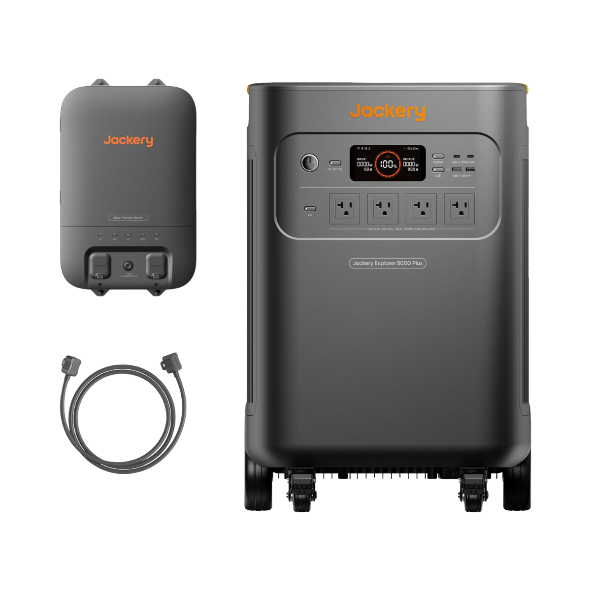Jackery Explorer 5000 Plus Power Station with Smart Transfer Switch (5120 Wh)