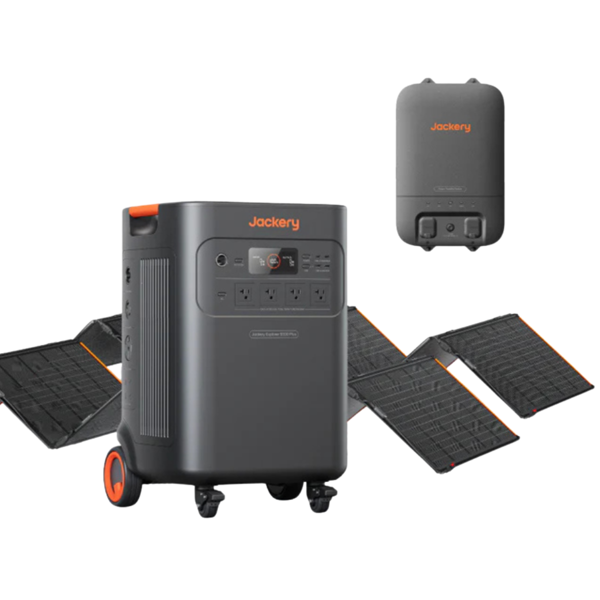 Jackery Explorer 5000 Plus Power Station with Two SolarSaga 500X Solar Panels and Smart Transfer Switch (5120 Wh + 1000 W)