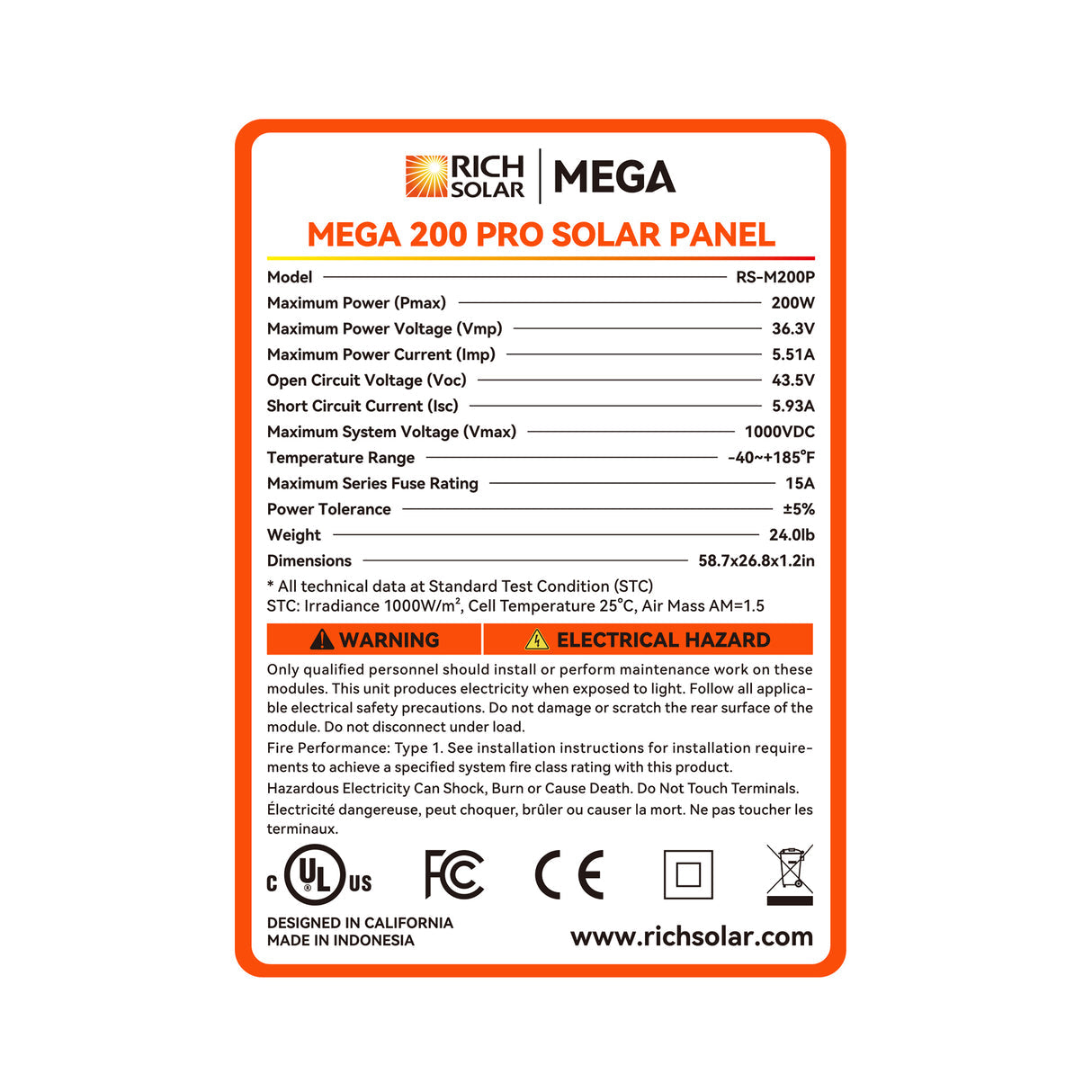 Rich Solar MEGA 200 - 200W 24V Solar Panel - Image 16