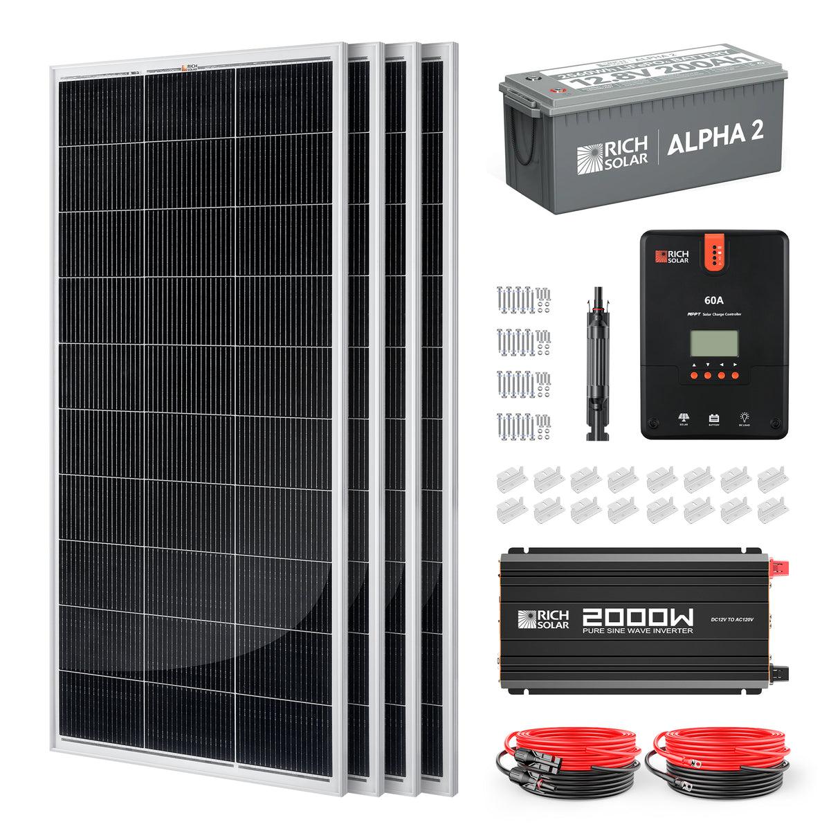 Rich Solar 12 Volt Complete Offgrid Solar Kit (800W) - Image 2