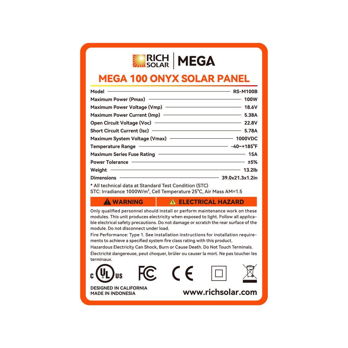 Rich Solar MEGA 100 - 100W 12V Solar Panel - Image 23