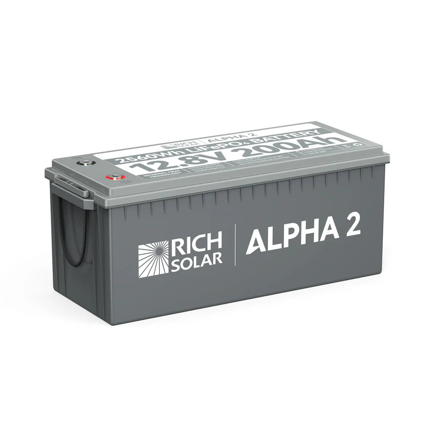 Rich Solar Alpha 2 LiFePO4 12 Volt Lithium Battery (2,560Wh)