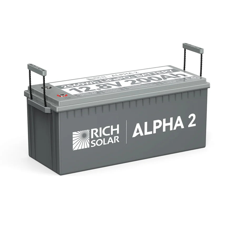 Rich Solar Alpha 2 LiFePO4 12 Volt Lithium Battery (2,560Wh)