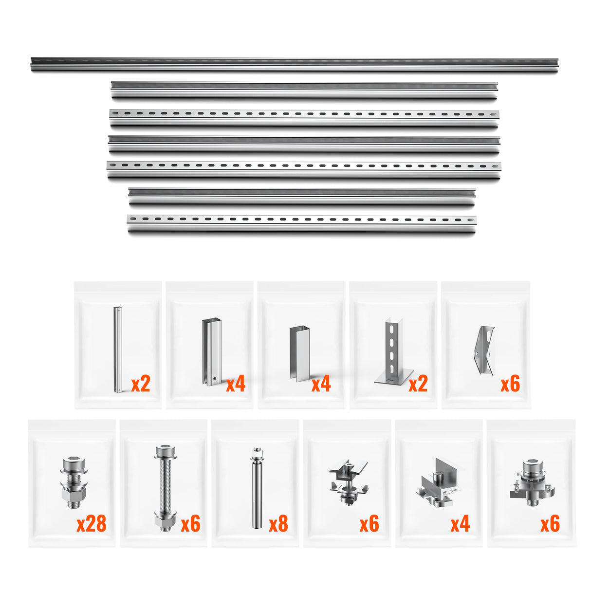 Rich Solar Solar Ground Mount | Fit MEGA 100/100 SLIM/MEGA 150 | Adjustable, Easy-to-Install Brackets for 1-4 Panels - Image 4