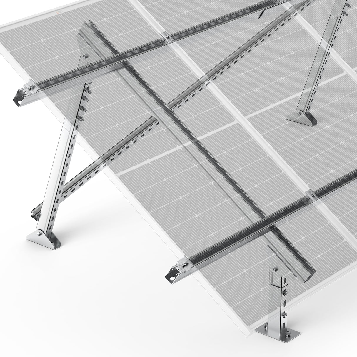 Rich Solar Solar Ground Mount | Fit MEGA 100/100 SLIM/MEGA 150 | Adjustable, Easy-to-Install Brackets for 1-4 Panels - Image 10