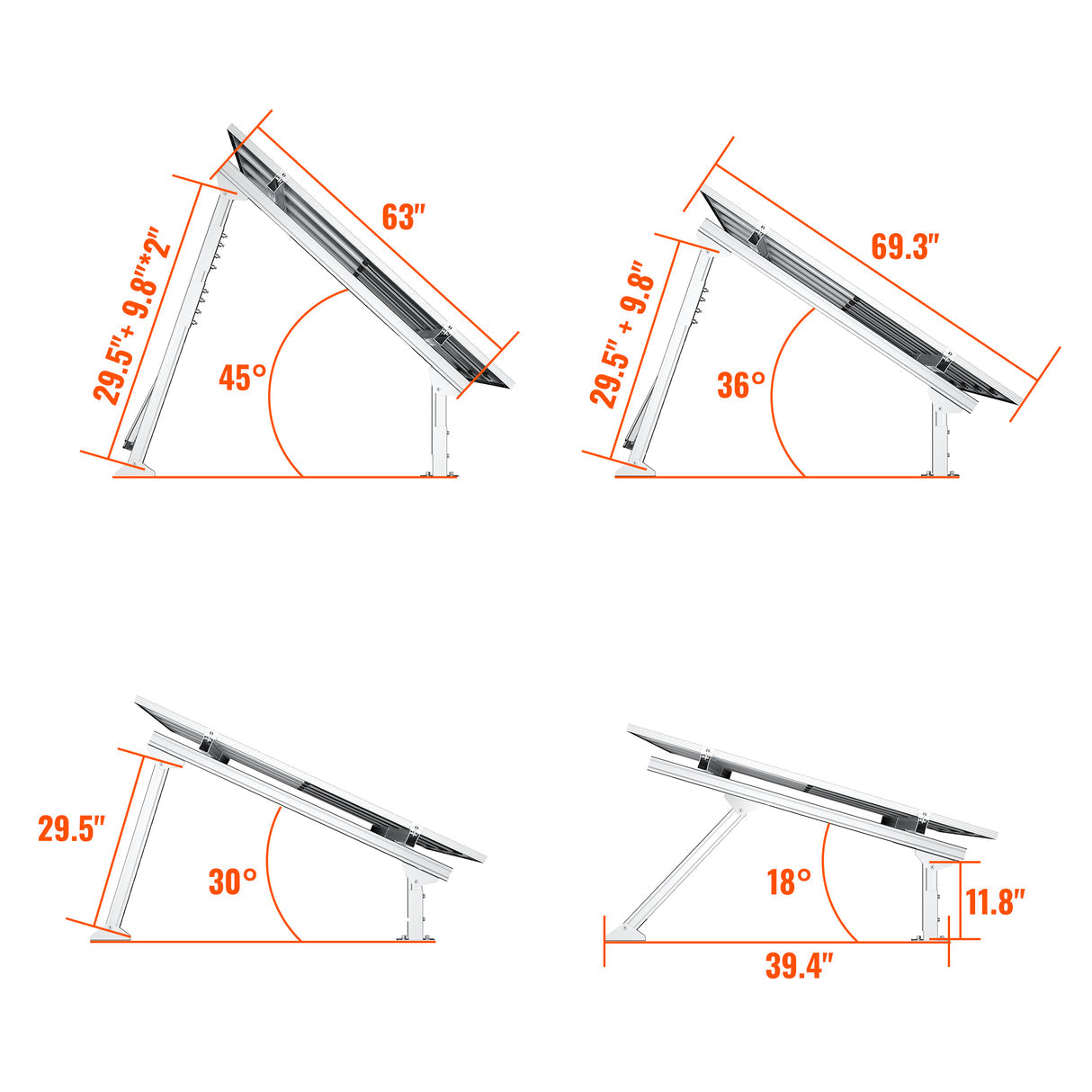 Rich Solar Solar Ground Mount | Fit MEGA 130 SLIM / MEGA 335 / MEGA 410 | Adjustable, Easy-to-Install Brackets for 1-4 Panels - Image 11