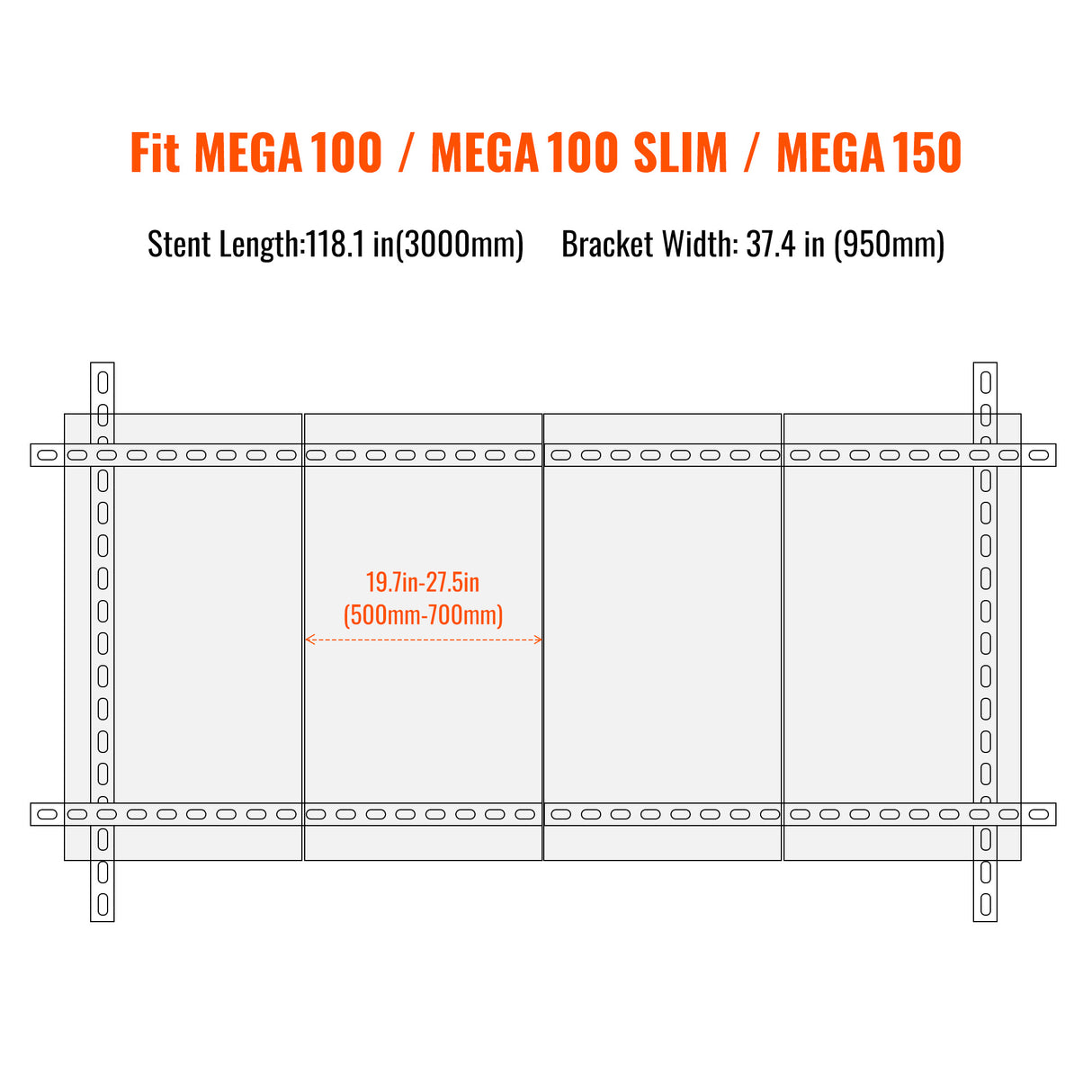 Rich Solar Solar Ground Mount | Fit MEGA 100/100 SLIM/MEGA 150 | Adjustable, Easy-to-Install Brackets for 1-4 Panels - Image 5