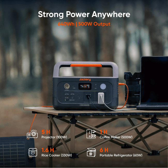 Jackery E600 v2 Solar Power Generator (640Wh)