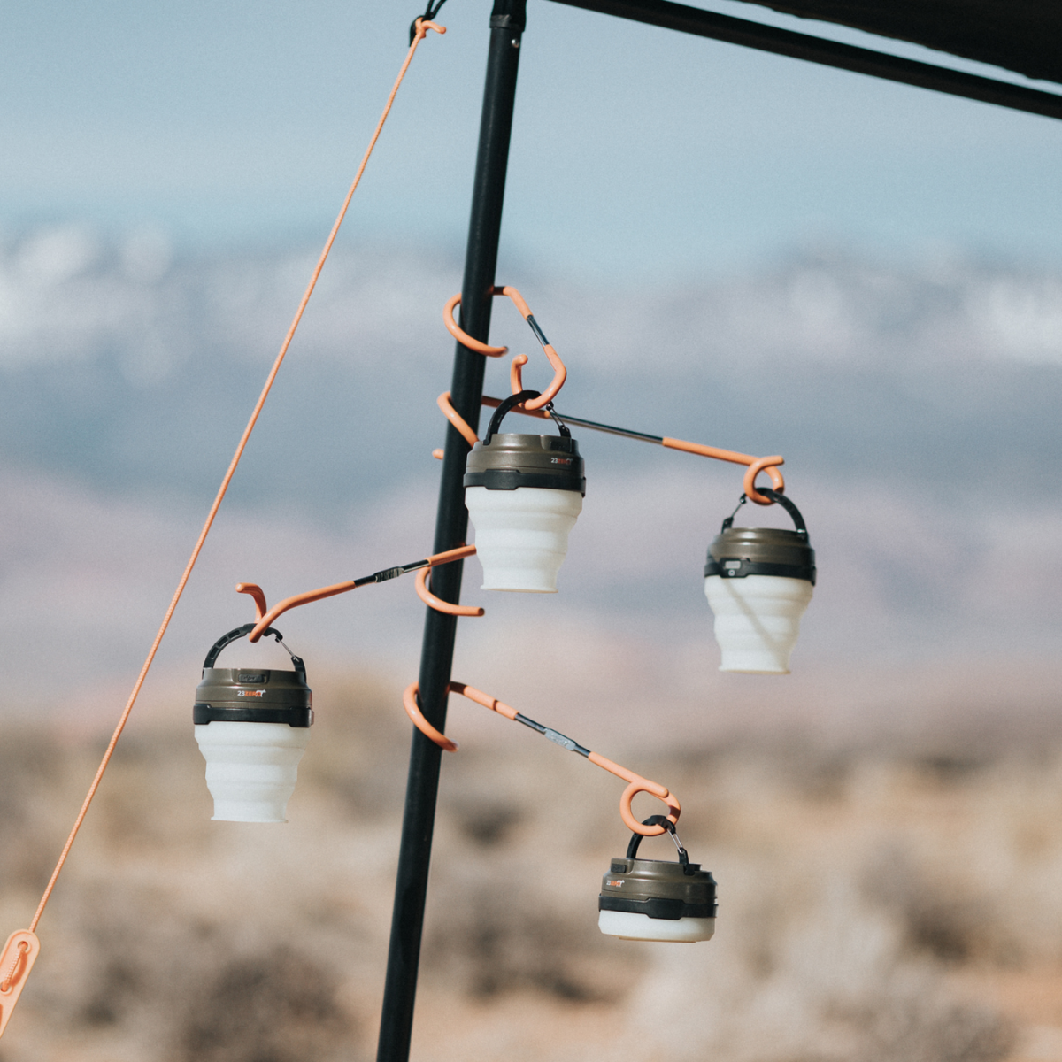 23Zero LED Solar Tent Light (2) + Hook (2)