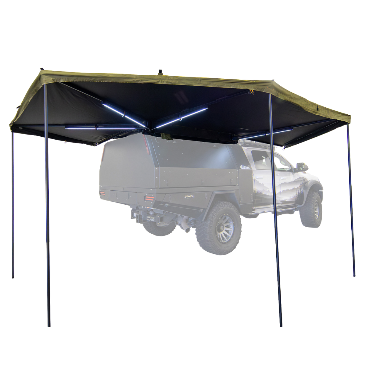 23Zero Peregrine PRO 6 Arm Freestanding 270 Degree Awning