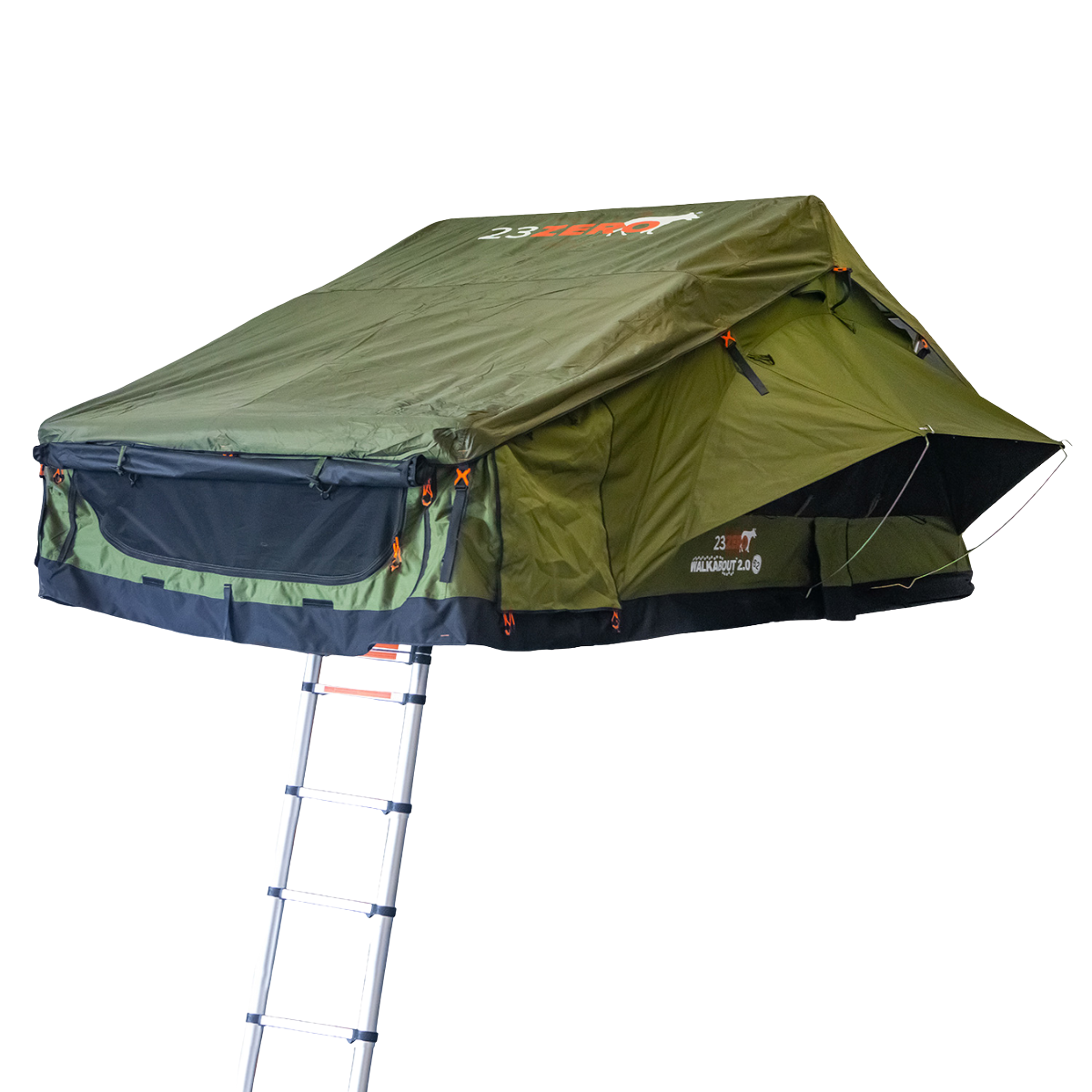 23Zero Walkabout 62 2.0 Softshell Rooftop Tent – 3+ Person All Season w/ Heater/Cooler Port