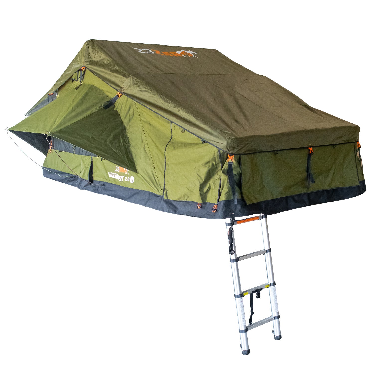 23Zero Walkabout 62 2.0 Softshell Rooftop Tent – 3+ Person All Season w/ Heater/Cooler Port