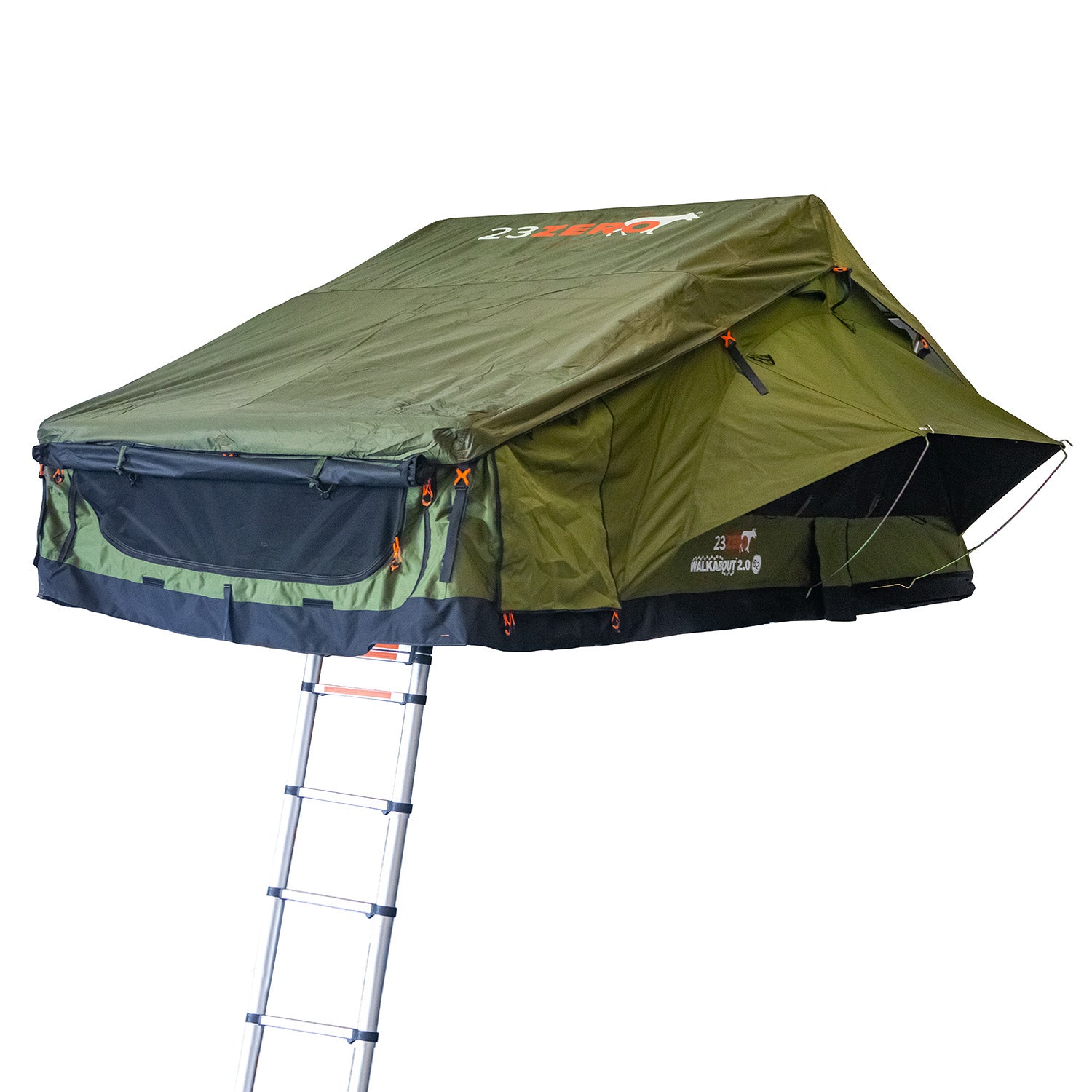 23Zero Walkabout 62 2.0 Softshell Rooftop Tent – 3+ Person All Season w/ Heater/Cooler Port