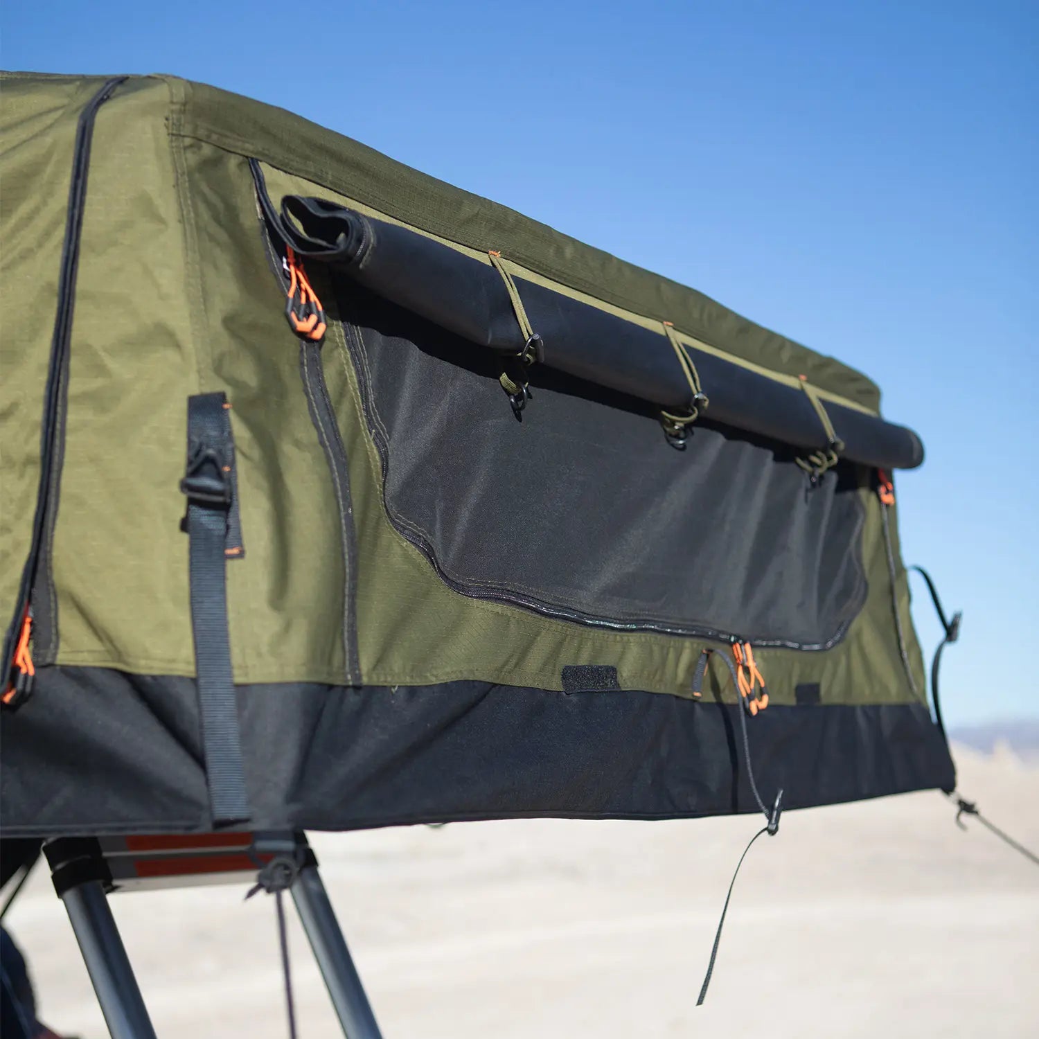 23Zero Walkabout 72 2.0 Softshell Rooftop Tent – 4 Person All Season w/ Heater/Cooler Port