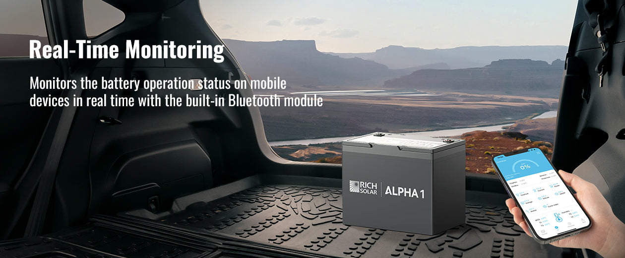 Rich Solar Alpha 1 LiFePO4 12 Volt Lithium Battery (1,280Wh) description image