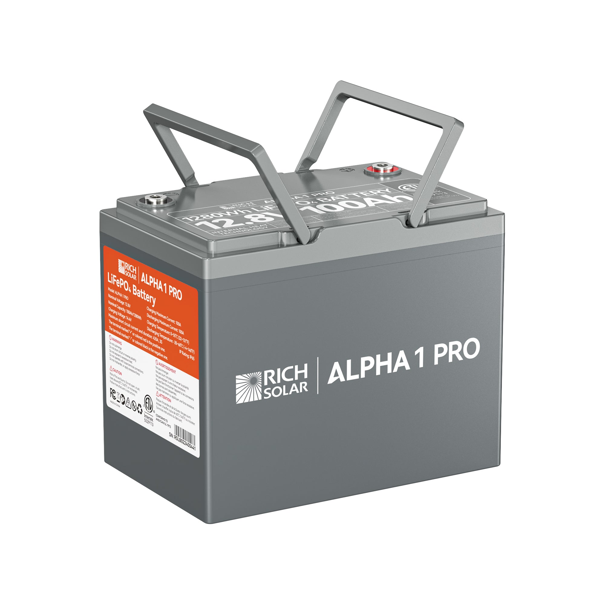 Rich Solar Alpha 1 PRO LiFePO4 12 Volt Lithium Battery (1,280Wh)