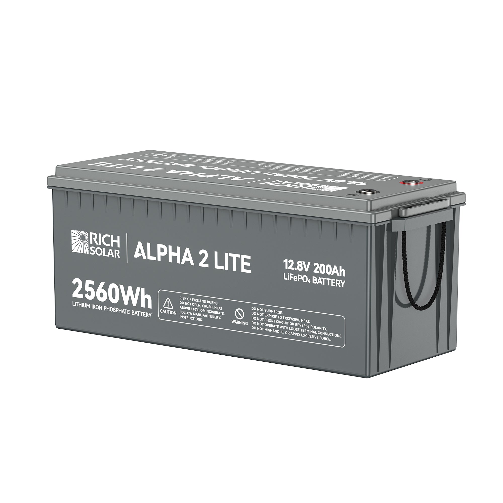 Rich Solar Alpha 2 LITE LiFePO4 12 Volt Lithium Battery (2,560Wh)