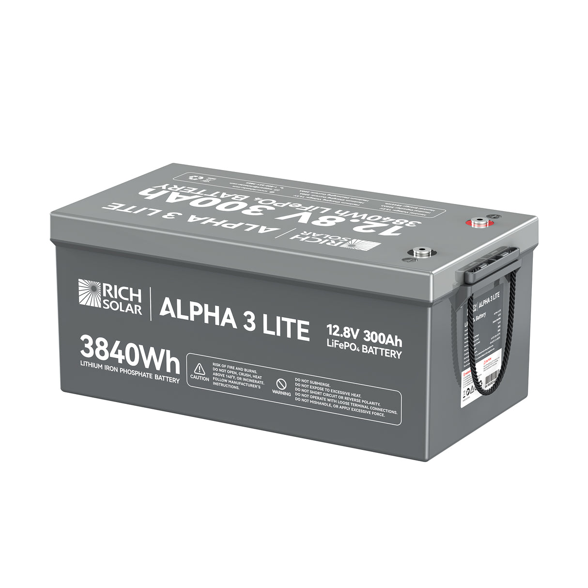 Rich Solar Alpha 3 LITE LiFePO4 12 Volt Lithium Battery (3,600Wh) - Image 6