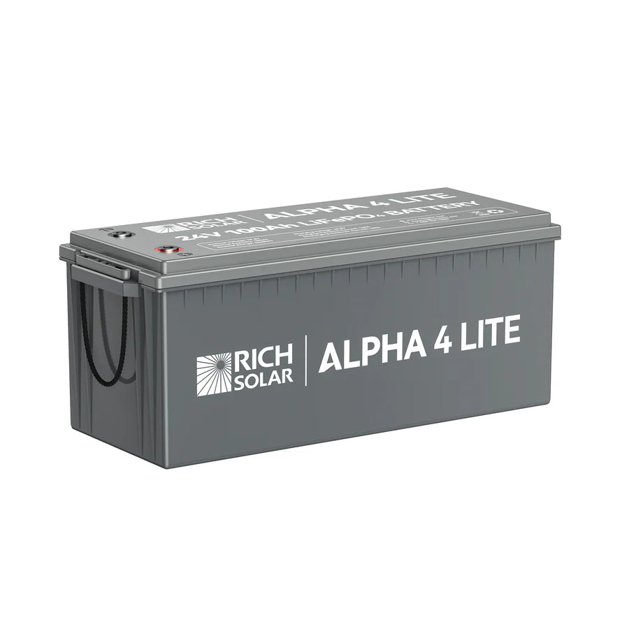 Rich Solar Alpha 4 LITE LiFePO4 24 Volt Lithium Battery (2,560Wh)