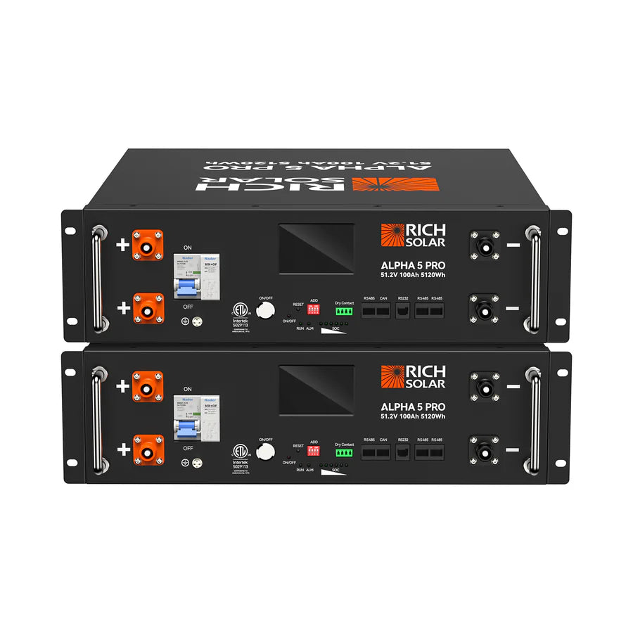 Rich Solar Alpha 5 PRO LiFePO4 48 Volt Lithium Battery (5,120Wh)
