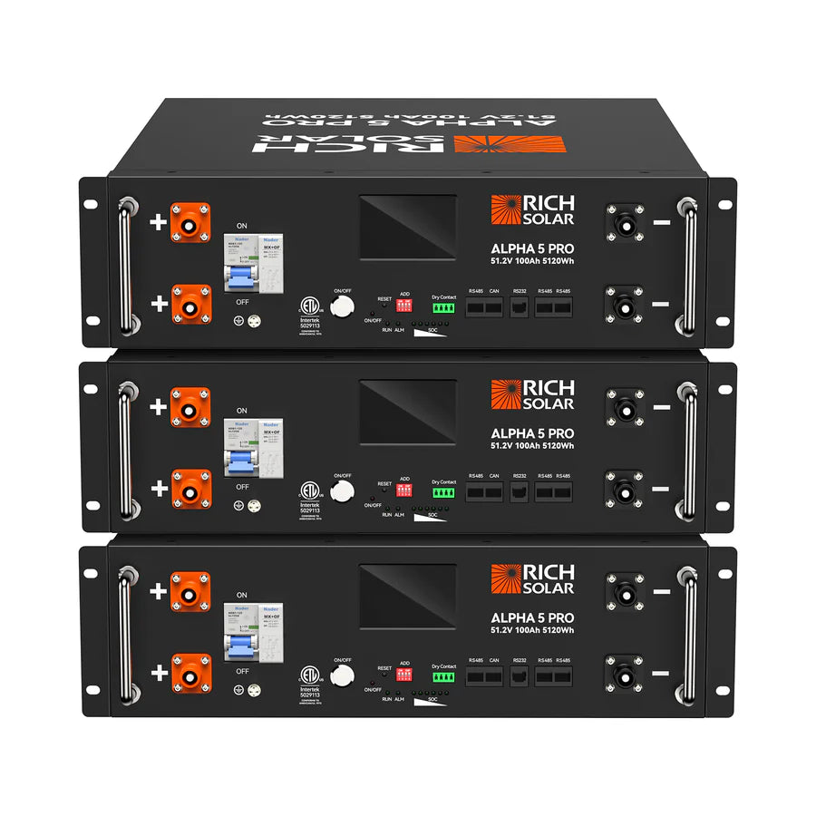 Rich Solar Alpha 5 PRO LiFePO4 48 Volt Lithium Battery (5,120Wh)