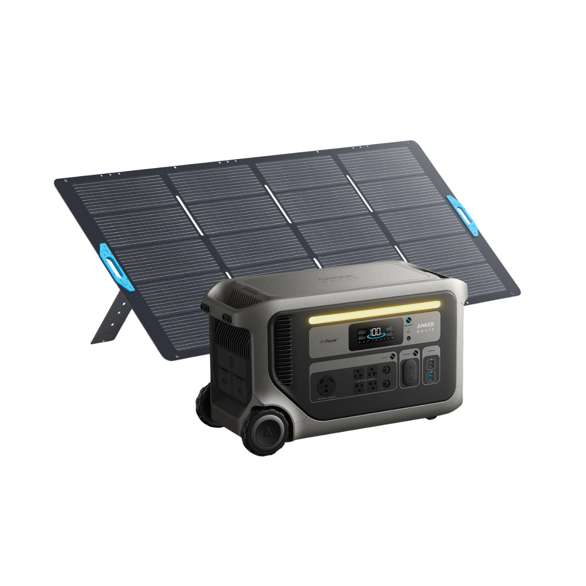 Anker SOLIX F3000 Power Station + 400W Portable Solar Panel Bundle (3072 Wh)