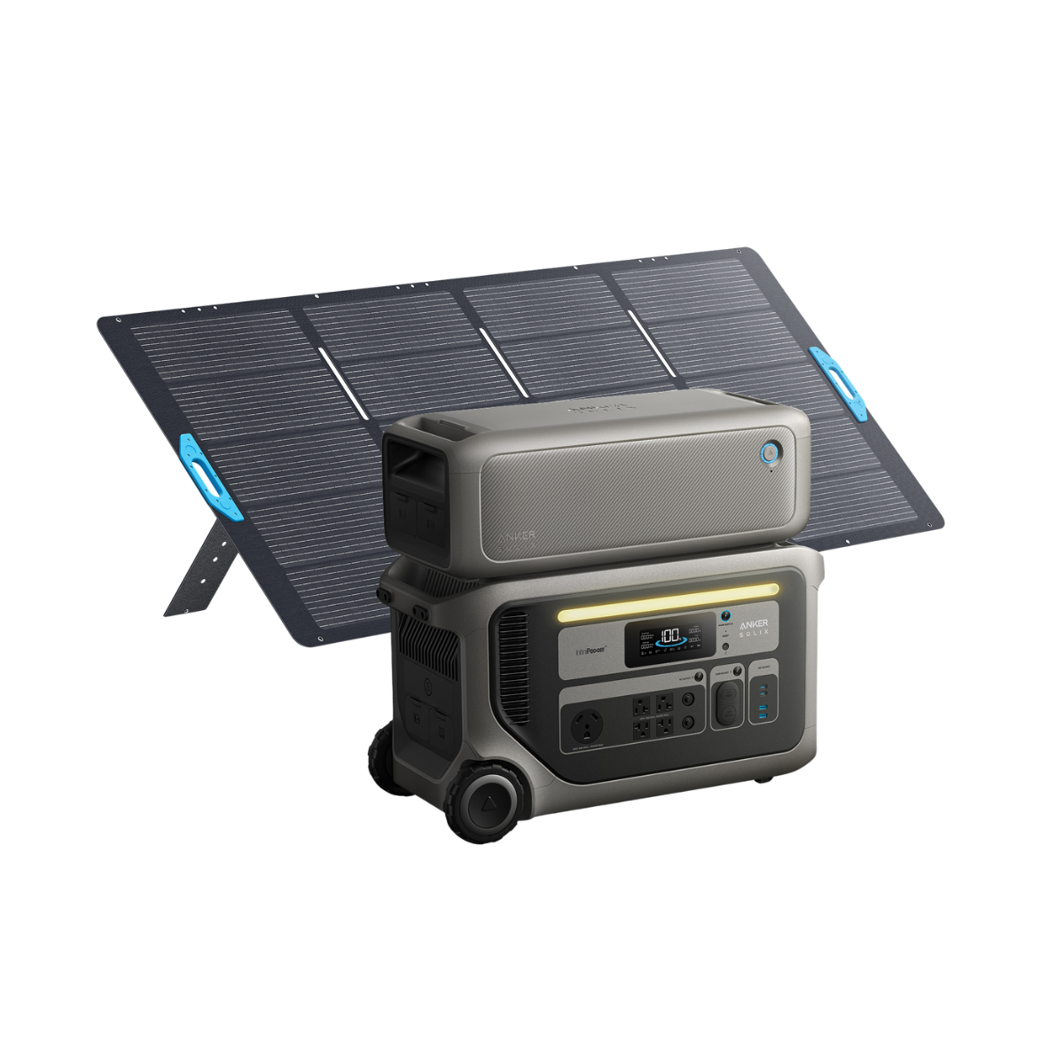 Anker SOLIX F3000 Power Station + Expansion Battery & 400W Solar Panel Bundle (6144 Wh)