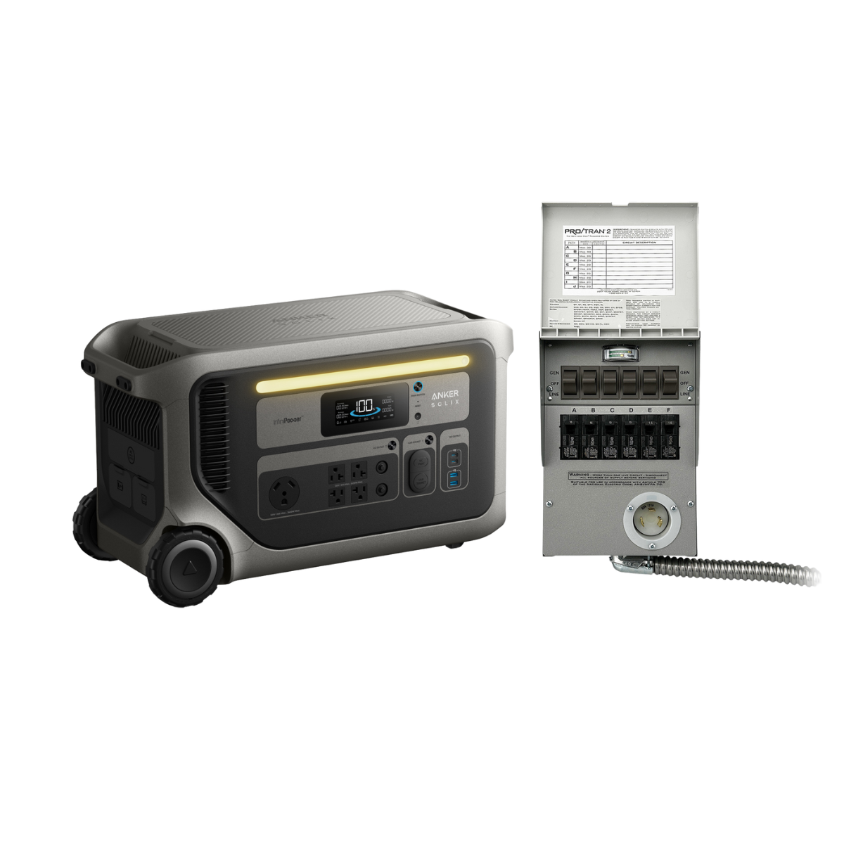 Anker SOLIX F3000 Power Station + Transfer Switch Bundle (3072 Wh)