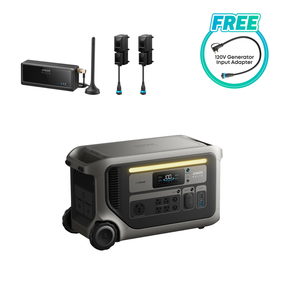 Anker SOLIX F3000 Power Station + Power Saver Kit (3072 Wh)